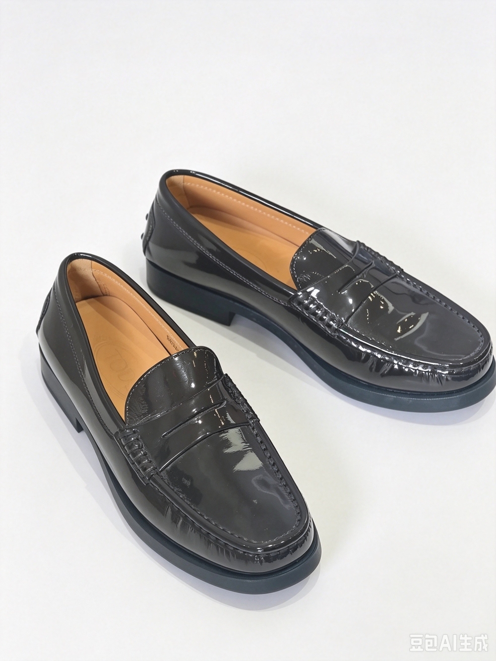 Tod's Brown Patent Leather Women's Penny Loafers